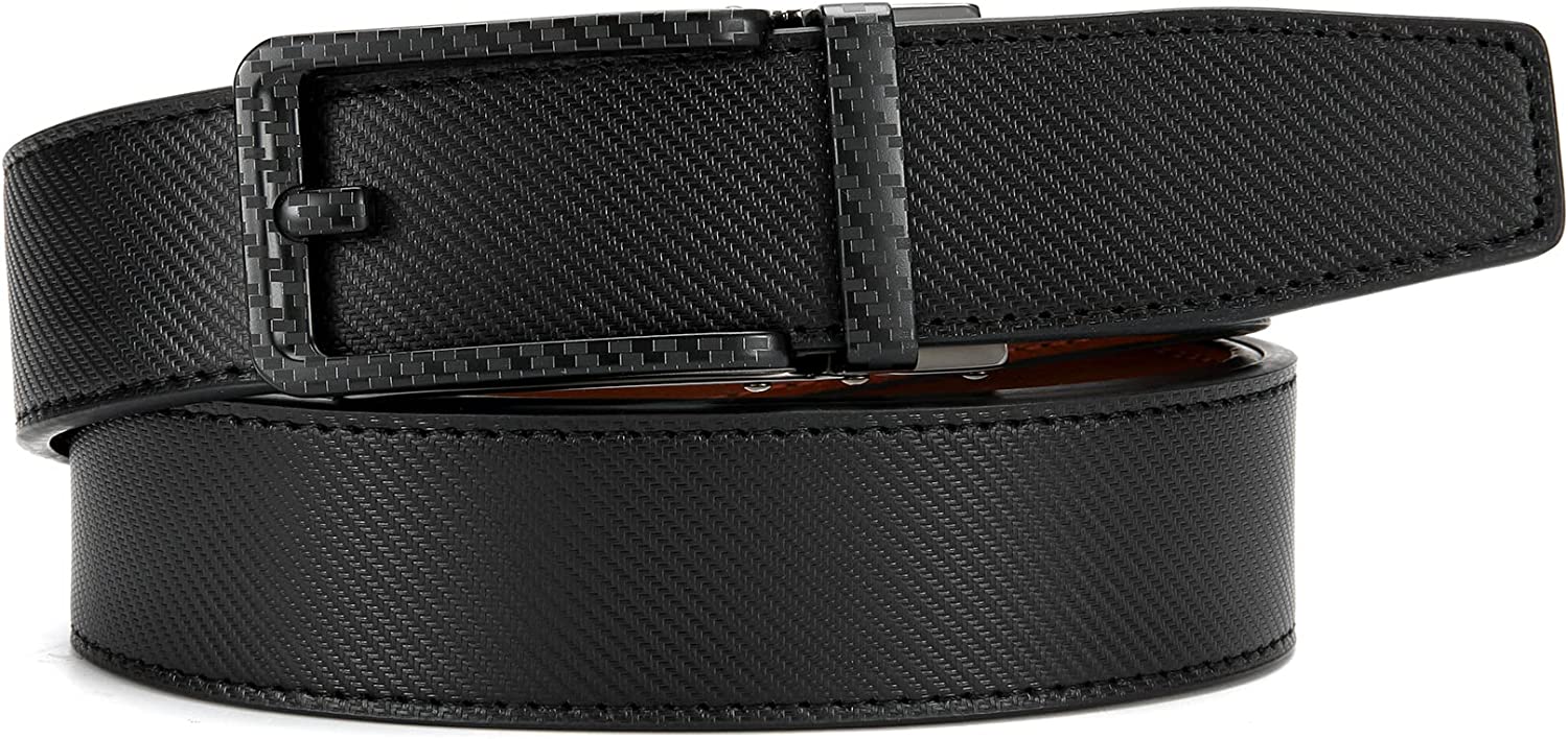 CHAOREN Click Belt for men - Mens Leather Belt 1 3/8" for Dress and Casual - Micro Adjustable Belt Fit Everywhere - Image 4